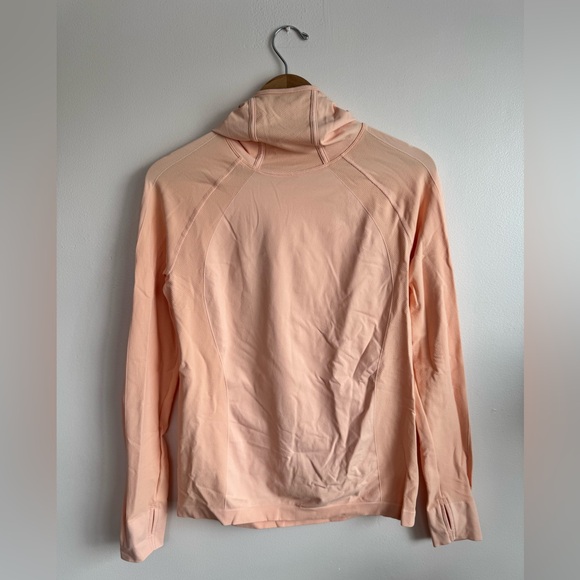 NWOT Sweaty Betty Athlete Hooded Long Sleeve Running Top In Sunset Pink - Medium - Picture 11 of 16